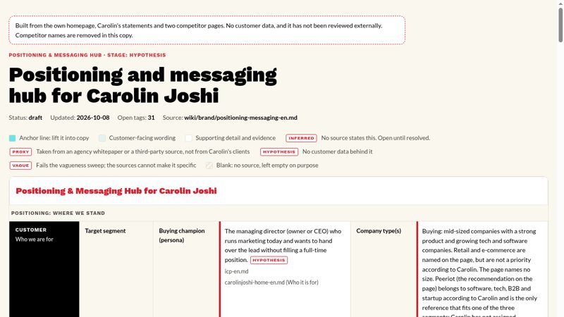 Carolin’s marketing brain demo
