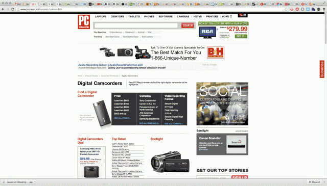 PC Mag homepage 