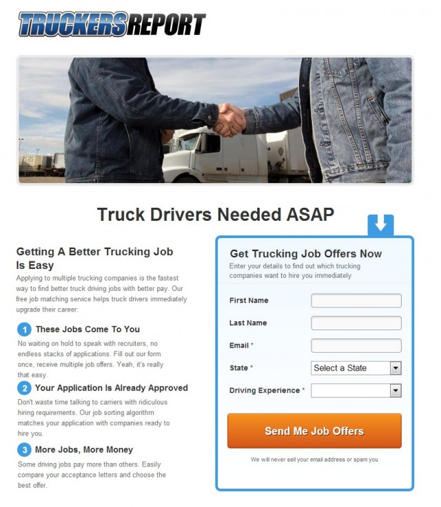 Trucker Report need drivers ASAP. 