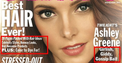 example of microcopy on magazine cover.