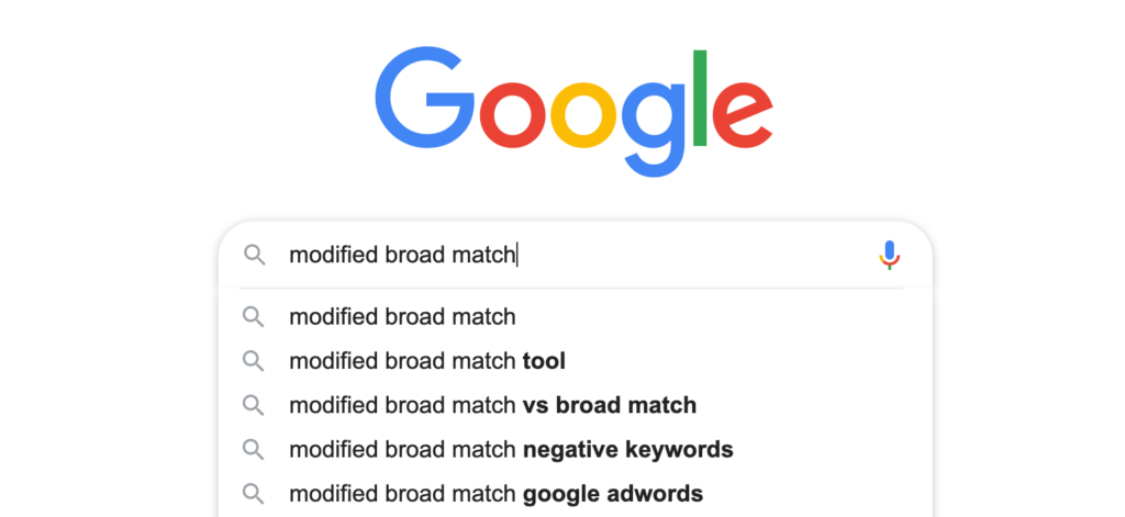 modified broad match keyword themes