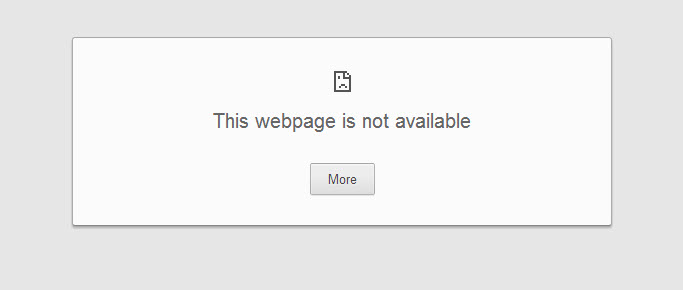 Chrome page load failure screen.