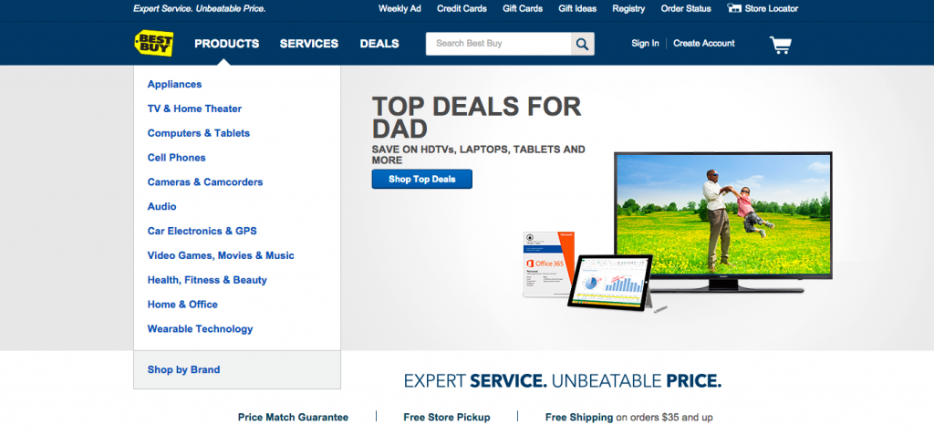 Best Buy Home Page Hero Image