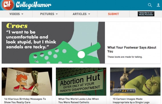 CollegeHumor's F Pattern