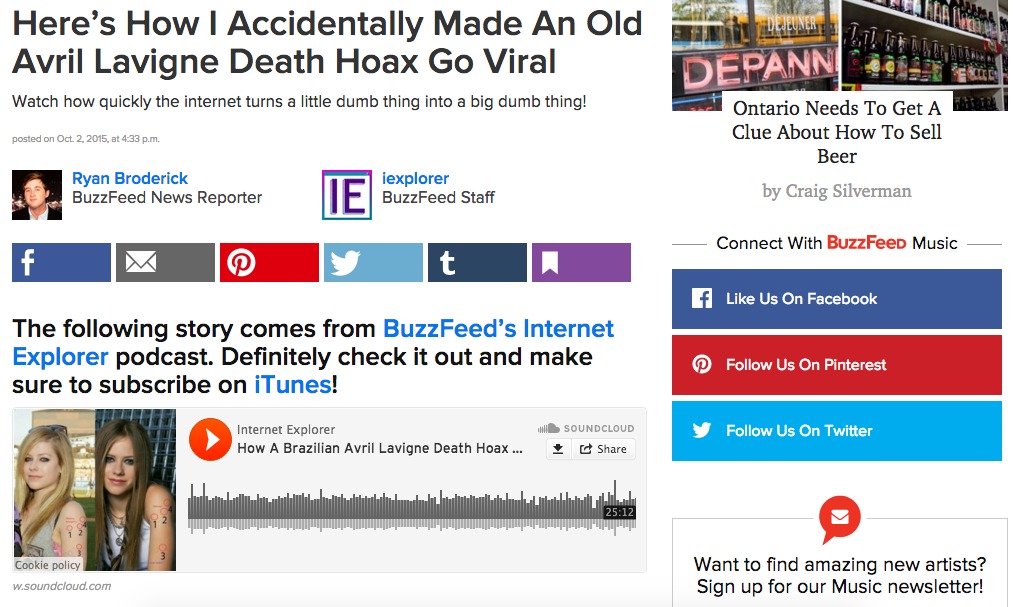 BuzzFeed and Availability Cascade.