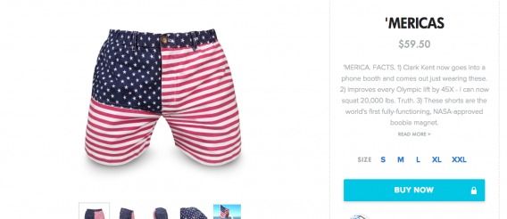 Example of persona-focused product description by Chubbies' Shorts.