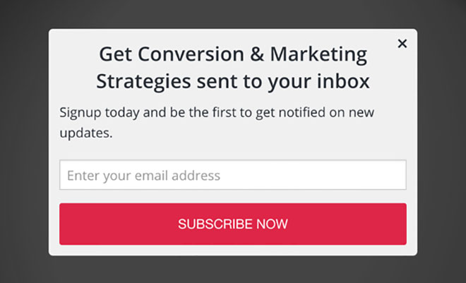 A/B testing of popup messaging, version 1.