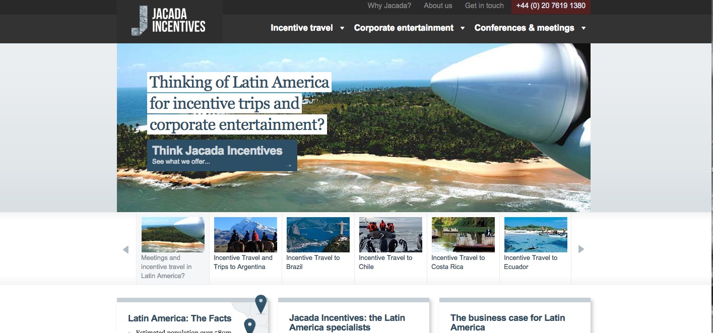 “Thinking of latin america for incentive trips and corporate entertainment? Think Jacada Incentives”