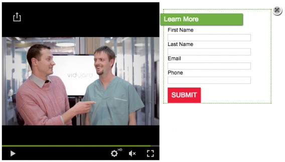 Video lead capture example.