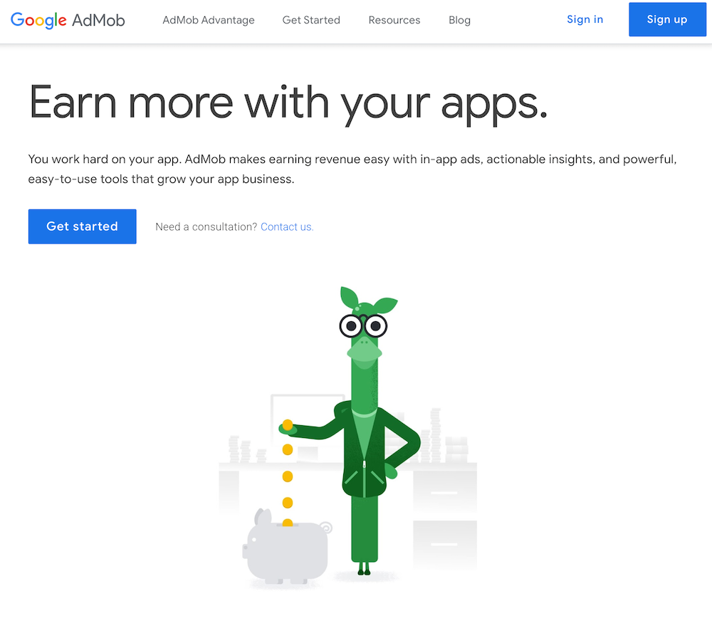 Welcome to AdMob screen.