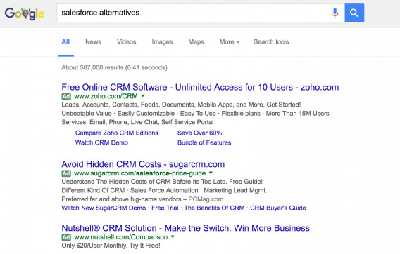 Salesforce Alternatives Search Results