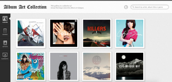Album Art Collection homepage.
