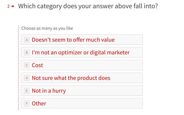 closed-ended follow-up question.