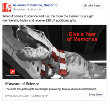 The Museum of Science, Boston Facebook Ads