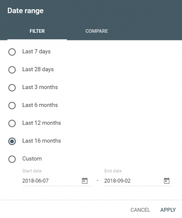 gsc date filter