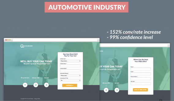 multi-step form auto industry