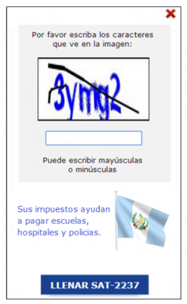 captcha message