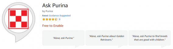 ask purina alexa skill