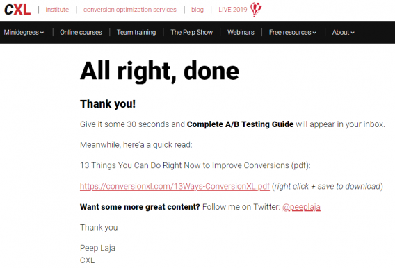 11 Perfect Thank You Page Examples (You Need to See Now)
