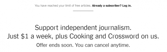 nytimes subscription limit