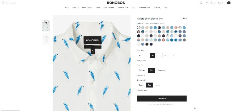 bonobos cart add animation