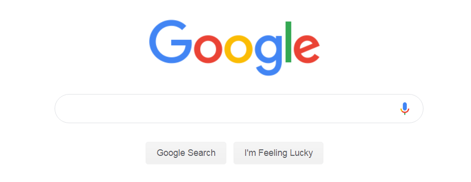 google homepage as an example of intuitive design.