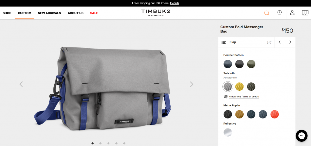 example of customizable ecommerce product.