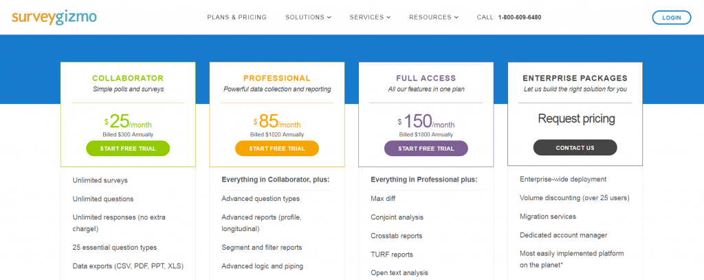 pricing page in which annual costs are divided into a monthly price.