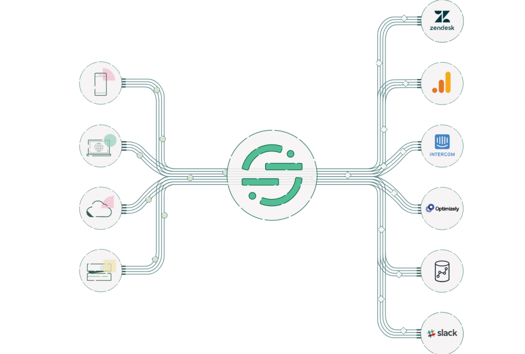 Example of data flow through segment.