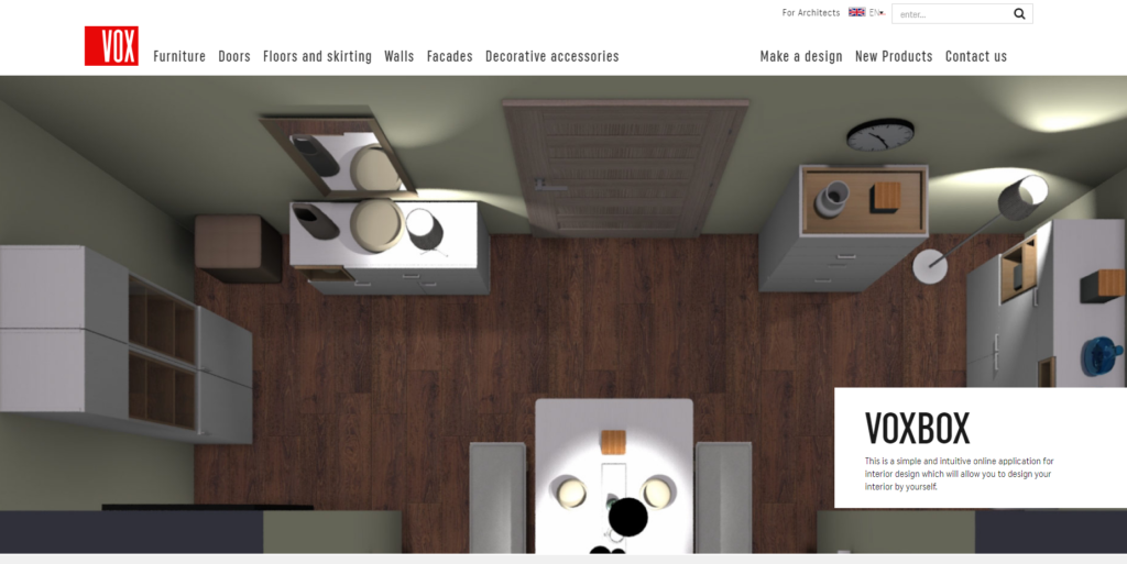 app to design furniture that later marries online and offline behavior.