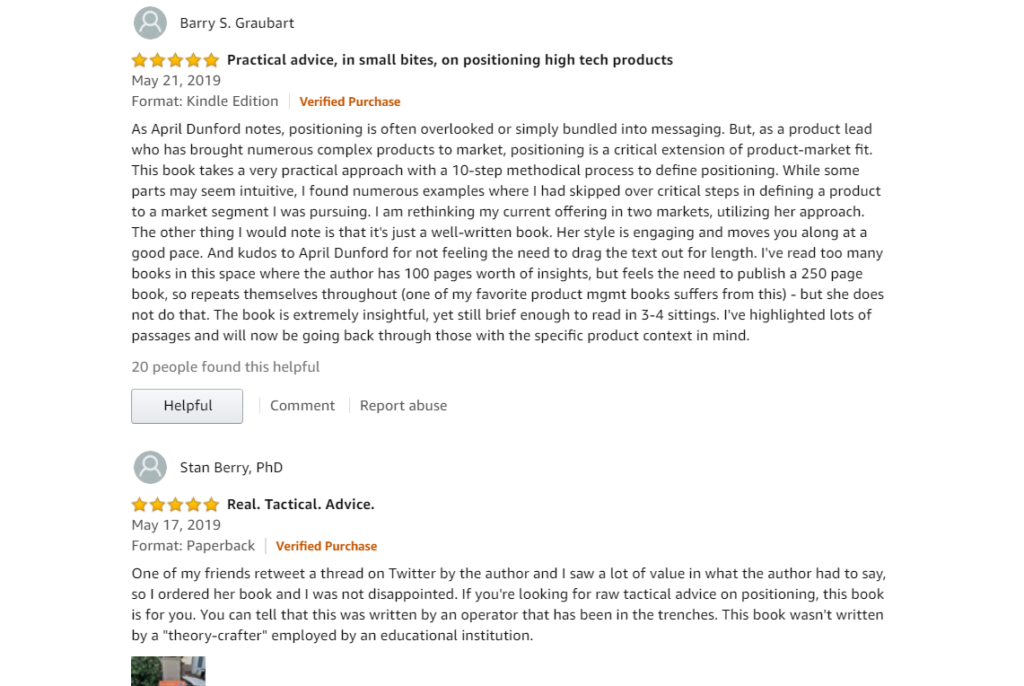 example of user-generated review on amazon.
