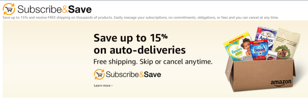 amazon subscribe and save example.