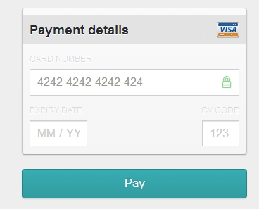 skeuomorphic design for credit card entry.