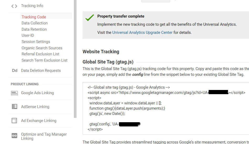 example of google analytics tag.