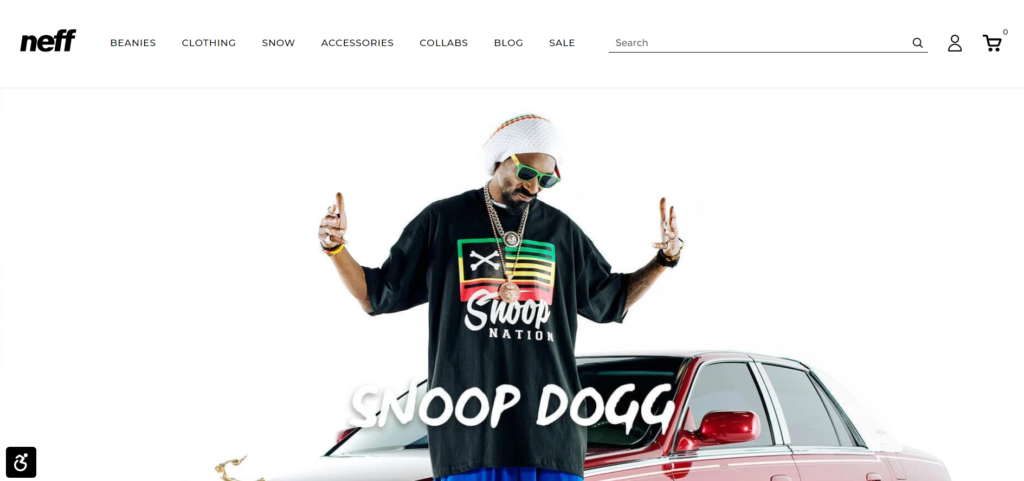 snoop dog celebrity endorsement of neff headwear.