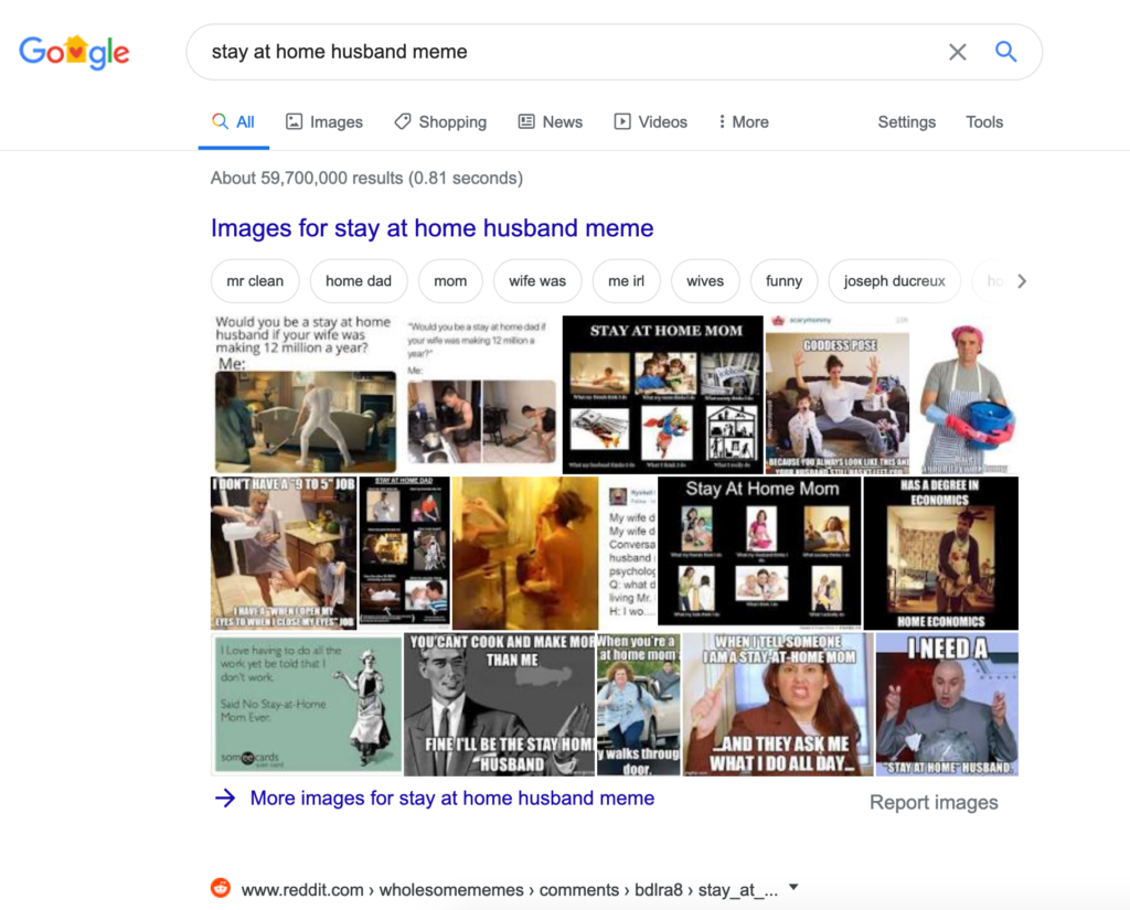 example of search result dominated by images.