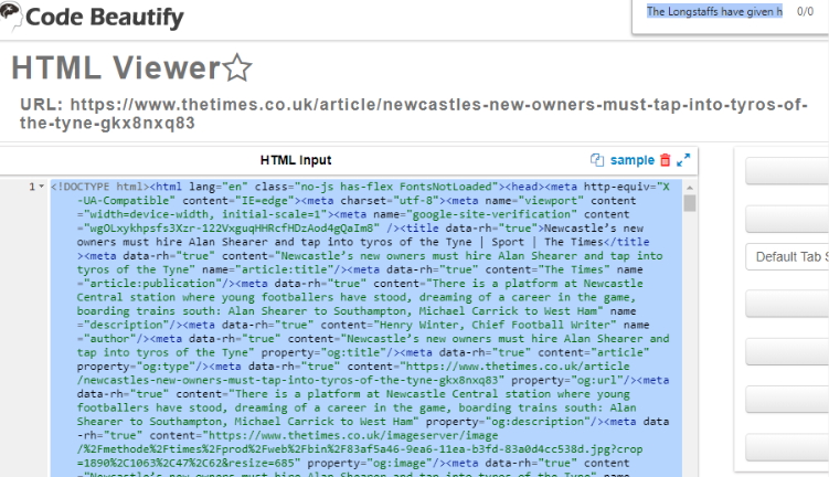 example of paywalled content not found in the html.
