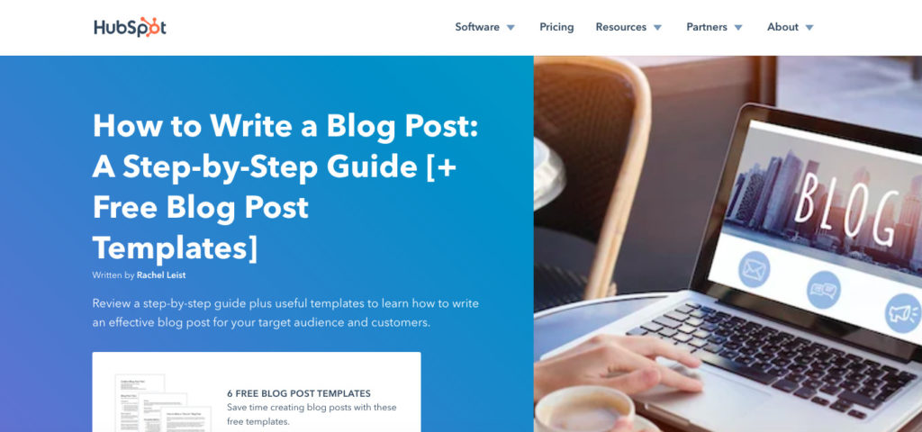 Image of HubSpot's blog post "How to write a blog post: a step-by-step guide"