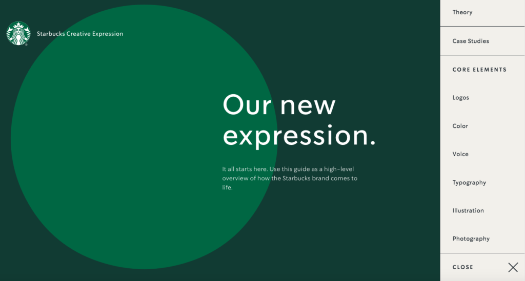 Image of Starbuck's "our new expression campaign."
