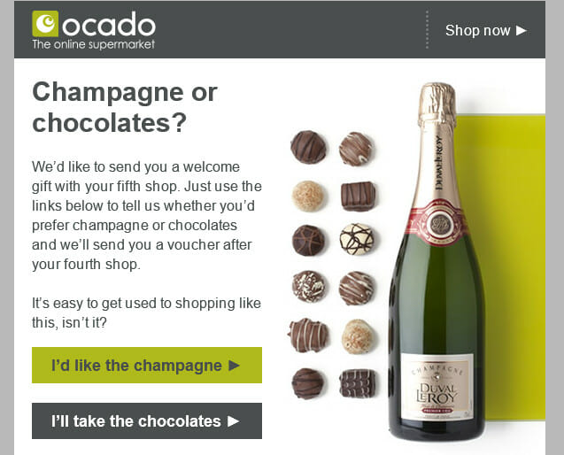 Ocado surprise and delight. 