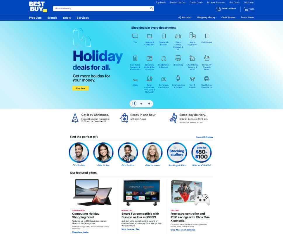 BestBuy holiday deals. 