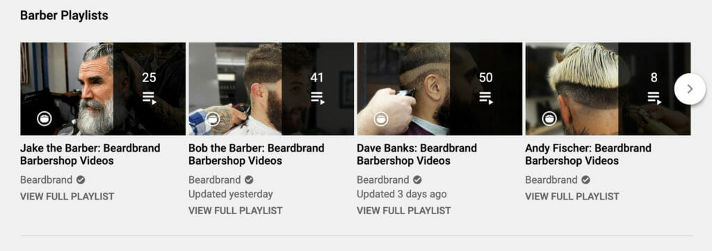 Barber playlists. 