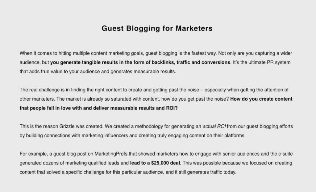 Guest blogging for marketers service. 