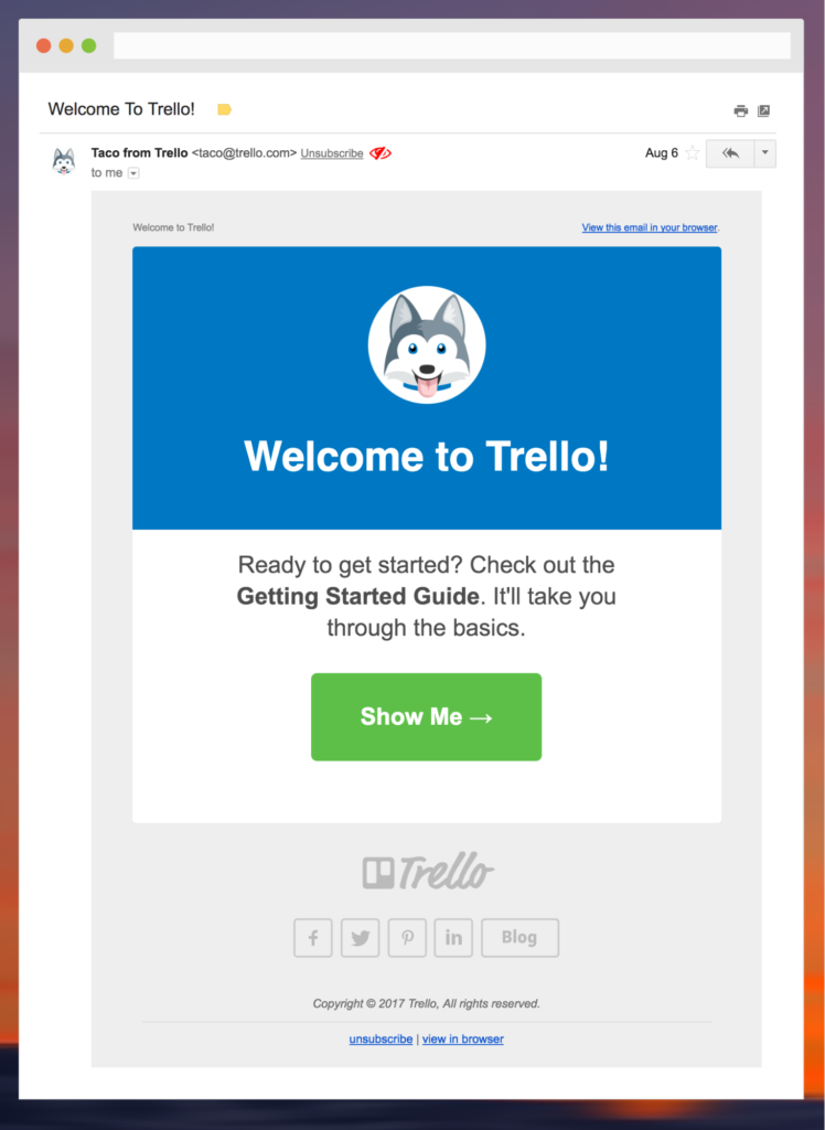 Trello onboarding. 