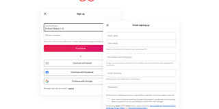 An example of a form design by Airbnb