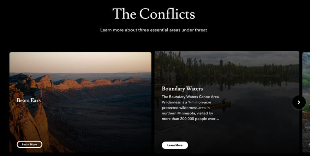 Patagonia's "The Conflicts" campaign