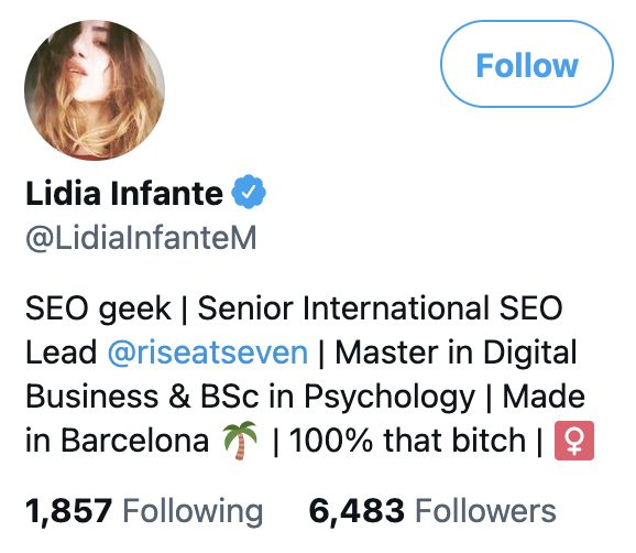 Rise at Seven employee Twitter bio