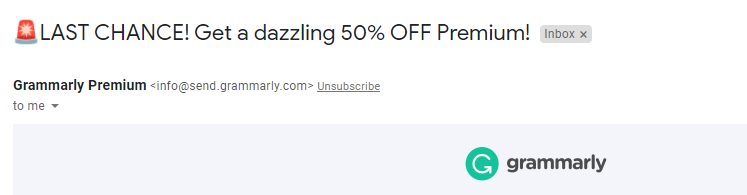 Grammarly subject line