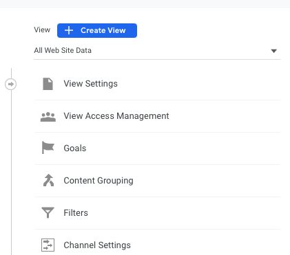 Screenshot of Google Analytics view creation