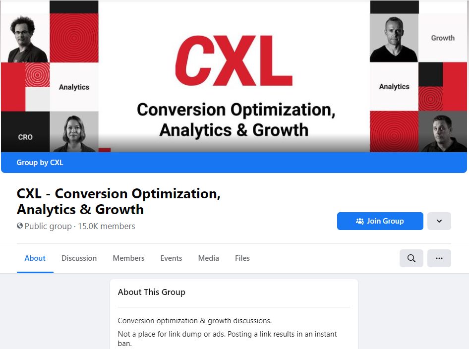 CXL Facebook group